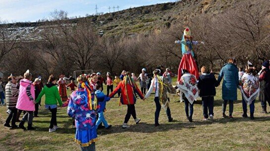 Праздник широкая масленица в горах